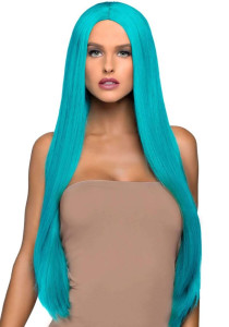  Leg Avenue 33? Long straight center part wig turquoise