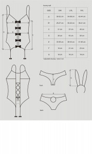    Obsessive Bunny suit 4 pcs costume pink S/M 3