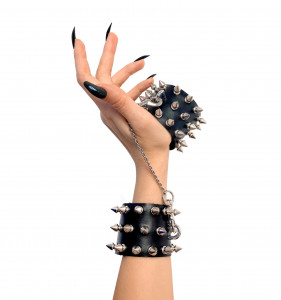    Art of Sex - Rose Spiked Leather Handcuffs,  