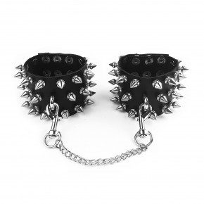    Art of Sex - Rose Spiked Leather Handcuffs,   5