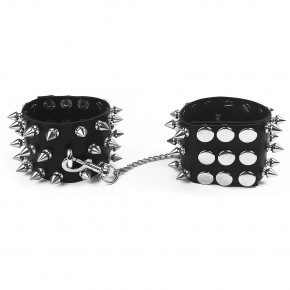    Art of Sex - Rose Spiked Leather Handcuffs,   6