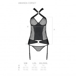 ѳ     Passion Amanda Corset black L/XL 3