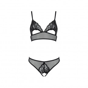 :        Passion Christa Set with Open Bra black L/XL 4