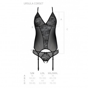   ,        Passion Ursula Corset black L/XL 7