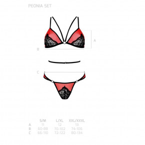   Passion PEONIA SET red S/M 6