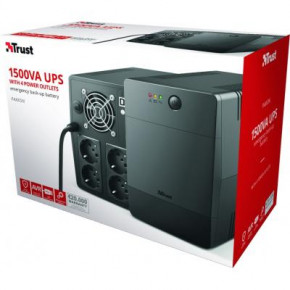  Trust Paxxon 1500VA UPS with 4 standard wall power outlets BLACK (23505) 7