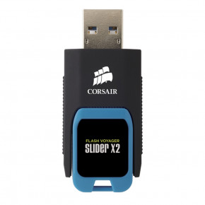  USB 3.0 128GB Corsair Flash Voyager Slider X2 Capless R200/W90MB/s Blue (CMFSL3X2A-128GB) 4