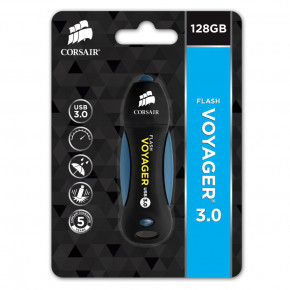  USB 3.0 128GB Corsair Flash Voyager water-resistant R190/W60MB/s Black/Blue (CMFVY3A-128GB) 5