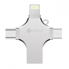   Coteetci 4-in-1 Zinc Alloy iUSB 128Gb