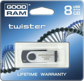 USB Flash Goodram UTS-2 Twister USB 2.0 8Gb Black #I/S 3