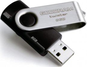 USB Flash Goodram UTS-2 Twister USB 2.0 8Gb Black #I/S 4