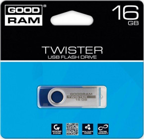 USB Flash Goodram UTS-2 Twister USB 2.0 16Gb Blue #I/S 4