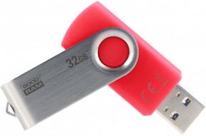 USB Flash Goodram UTS3 Twister USB 3.0 32Gb Red #I/S