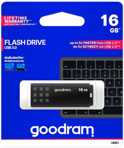  USB3.0 16GB Goodram UME3 Black (UME3-0160K0R11) 3