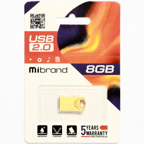 - Mibrand USB2.0 Hawk 8GB Gold (MI2.0/HA8M1G) 3