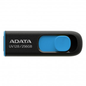 - A-DATA UV128 USB 3.2 Gen 1 (USB 3.0) 256GB Black/Blue (AUV128-256G-RBE)