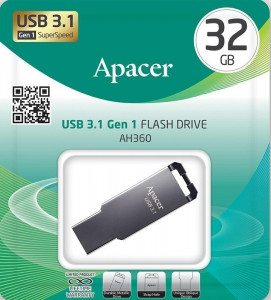 - Apacer AH360 USB3.1 32Gb Metal Black 3