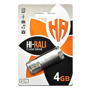  USB 2.0 4GB Hi-Rali Rocket Series Silver (HI-4GBVCSL)