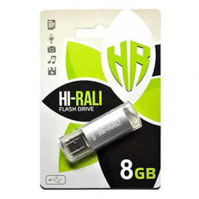  USB 2.0 8GB Hi-Rali Rocket Series Silver (HI-8GBVCSL)