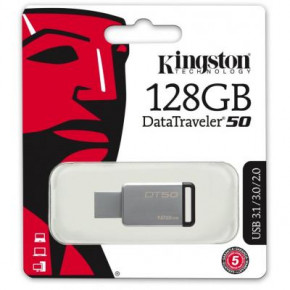  USB 3.1 128GB Kingston DataTraveler 50 Metal/Black (DT50/128GB) 3