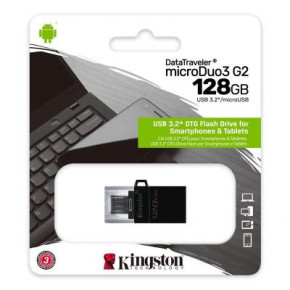  USB 3.2 128GB OTG Kingston DataTraveler microDuo3 G2 Black (DTDUO3G2/128GB) 3