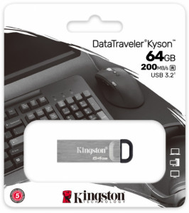 - USB 3.2 Kingston 64GB DataTraveler Kyson silver/black (DTKN/64GB) 5