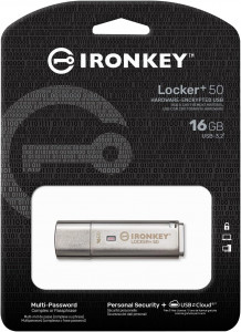      Kingston 16GB IronKey Locker+ 50 ‎Silver (IKLP50/16GB) (3)