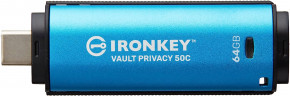 USB-    Kingston 64GB IronKey Vault Privacy 50C (IKVP50C/64GB) 5