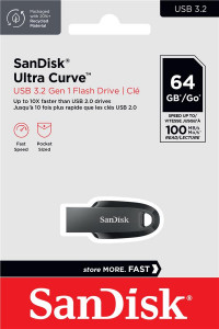  Sandisk 64GB USB 3.2 Ultra Curve Black (SDCZ550-064G-G46) 4