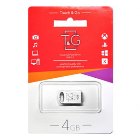  USB 4GB T&G 105 Metal Series Silver (TG105-4G)