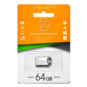  USB 64GB T&G 110 Metal Series Silver (TG110-64G)