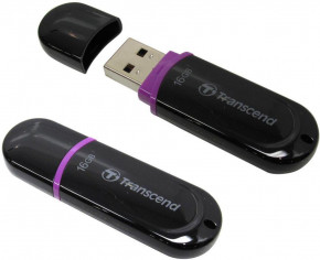 USB Flash Transcend JetFlash 300 16Gb Black #I/S 3