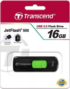 USB Flash Transcend JetFlash 500 16Gb Black #I/S 3