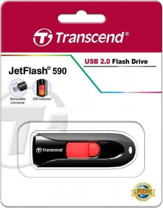 USB Flash Transcend JetFlash 590 16Gb Black #I/S 4