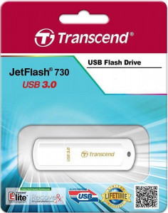 USB Flash Transcend JetFlash 730 USB 3.0 16Gb White #I/S 3