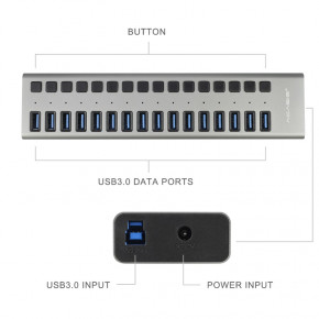 USB hub Acasis H716    Silver 3