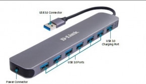  USB3.0 D-Link DUB-1370/B2A Black 7USB3.0 3