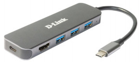 USB- D-Link DUB-2325 3xUSB3.0, 1xUSB-C, 1xHDMI, USB-C (DUB-2333)