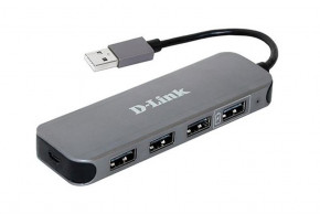 USB HUB D-Link USB-USB 4USB 2.0 DUB-H4 Black