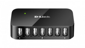 USB HUB D-Link USB-USB 7USB 2.0 DUB-H7 E1A Black