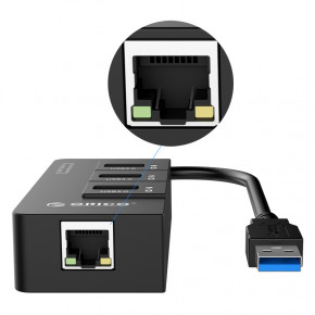  USB3.0 Orico (CA912742) HR01-U3-V1-BK-BP  3xUSB3.0 RJ45 5