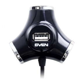 USB HUB Sven USB-USB 4USB 2.0 HB-012 Black 3