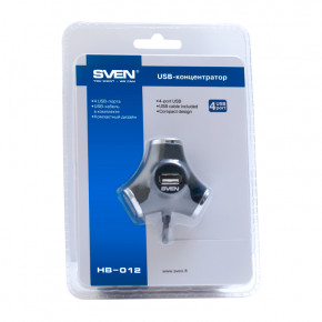 USB HUB Sven USB-USB 4USB 2.0 HB-012 Black 4