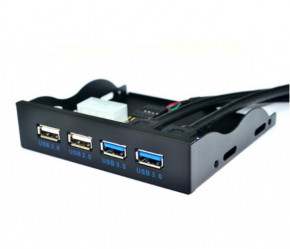  USB Voltronic YT-CC-2xUSB3.0+ 2xUSB/09687 Black