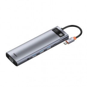 USB- Baseus Metal Gleam Series 11-in-1 Multifunctional Type-C Space Grey (CAHUB-CT0G)