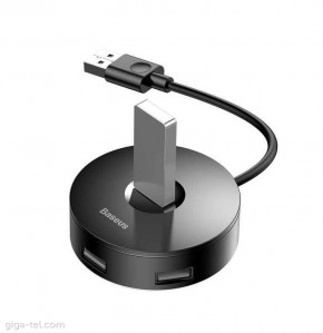 USB- Baseus Round box HUB adapter (USB3.0 to USB3.0*1+USB2.0*3) Black (CAHUB-F01)