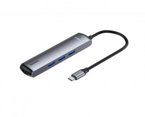  USB Type-C Baseus Mechanical Eye 6 in 1 Smart Grey (CAHUB-J0G)