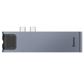 USB- Baseus Thunderbolt C+Pro Seven-in-one smart HUB Space Grey (CAHUB-L0G)