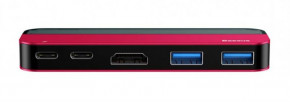  USB-C Baseus Transparent Series Red *EU (CAHUB-TD09) 4