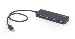   USB Type-C Cablexpert 4USB2.0, , Black (UHB-CM-U2P4-01) (0)